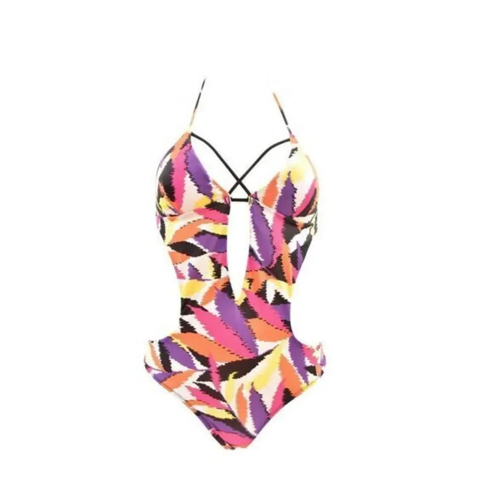 NEW L'Agent by Agent Provocateur Avril‎ swimsuit, multicolor, small